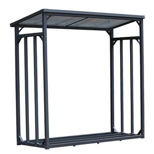 柴火收纳架户外露营木柴堆放架烧烤储木架防潮铁艺柴架室外柴火棚