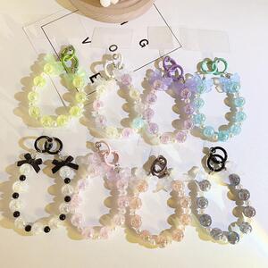 简约双环蝴蝶结手机链条挂链通用手机壳耳机套相机CCD钥匙扣挂绳