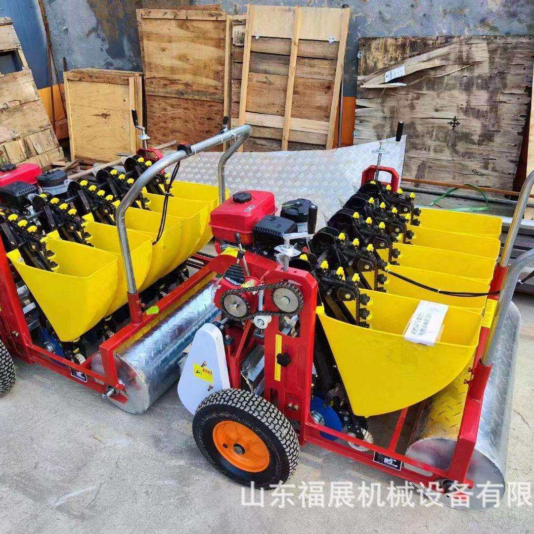 人工新款大蒜播种机农用行走式防滑轮大蒜精播机汽油柴油播种蒜机