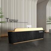 公司前台接待台现代极简柜台物业办公室咨询台美容院吧台收银台桌