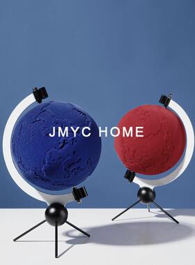 极简轻奢售楼处书房办公室地球仪摆件家居客厅电视柜桌面软装饰品