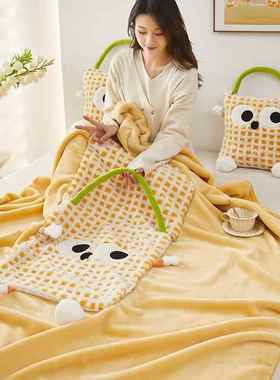 抱枕被子YIC两用午睡毯子二合一车用室枕头办公午休被靠枕载车盖