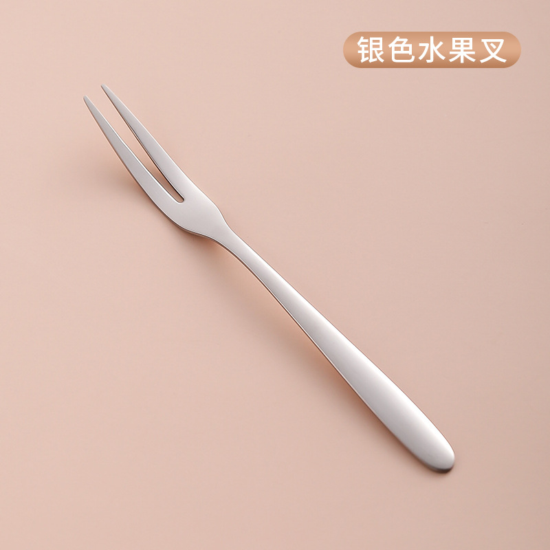 水果叉套装可爱欧式小奢华家用不锈钢叉子ins北欧创意水果签果插