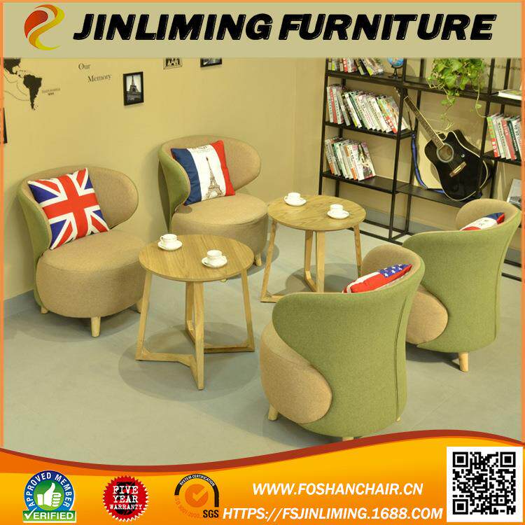 乡村简约小户型沙发 咖啡店沙发休闲美甲沙发椅北欧单人布艺沙发