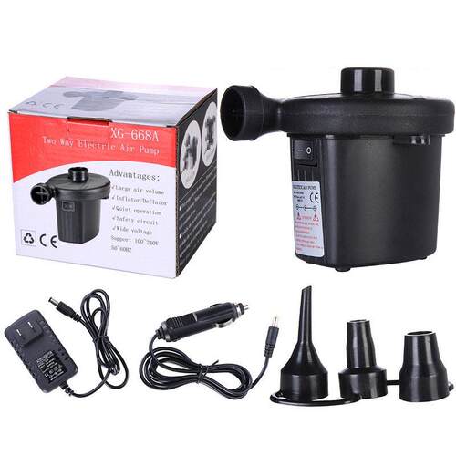 DC 12V Electric Air Mattress Inflatable Pump For Car Camping