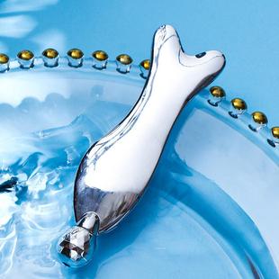 合金鱼形刮痧板家用眼部腿部面部美容棒按摩金属刮痧片拔筋棒定制