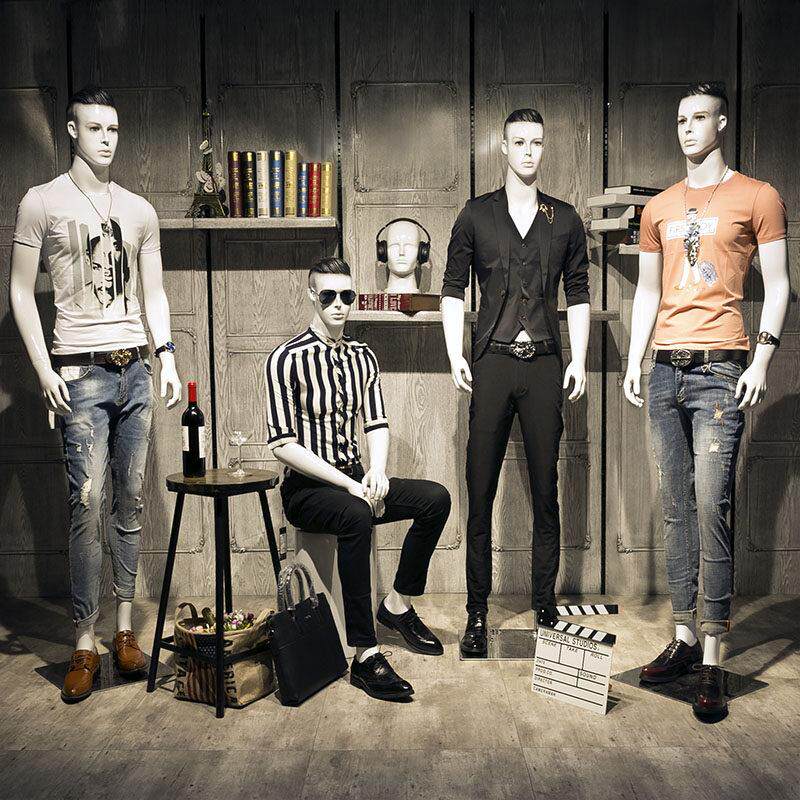 男士服装店模型道具男士全身服装店橱窗展示展示假人体化妆模型道