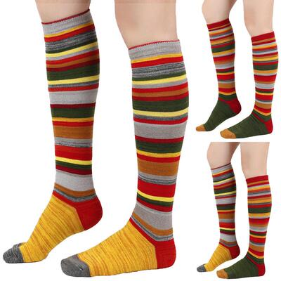 Vintage calf socks, colorful stockings, women