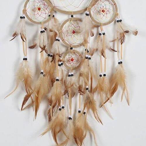 Large Dreamcatchers Brown Feather Handwovens Dreamcatchers
