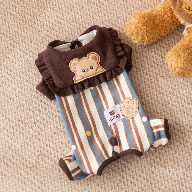 宠物狗可爱四脚比熊泰迪加厚雨衣