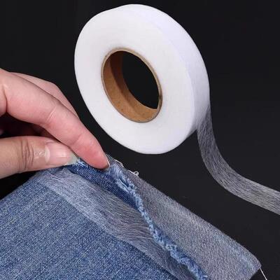 Double-sided adhesive fusible interfacing for hemming trouse