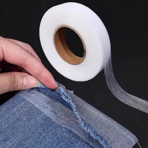 Double-sided adhesive fusible interfacing for hemming trouse