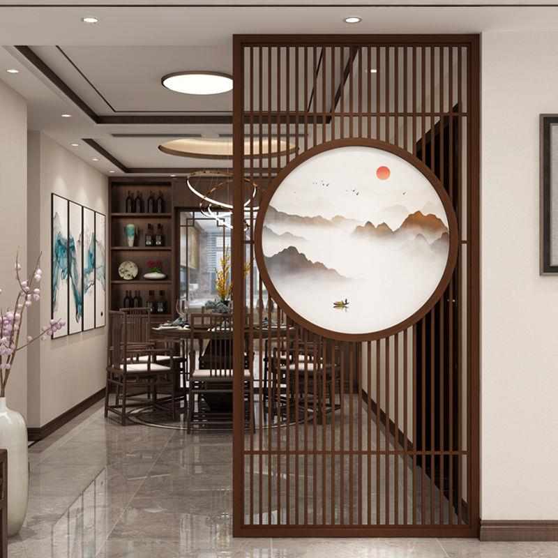 新中式屏风实木隔断客厅现代简约入户玄关柜进门入户家用镂空装饰