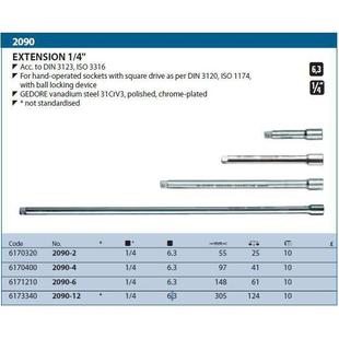 吉多瑞edre1 4订7货号610o4G00现货 281714套筒延长杆2090