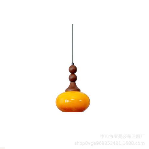 中古风卧室床头小吊灯复古侘寂风艺术吧台餐厅灯法式复古民宿灯具