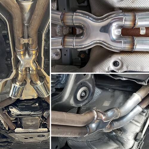 汽车409不锈钢 H X型四通连接管51 57 63 76MM排气管改装Y型三通