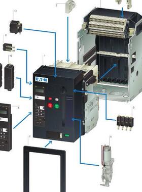 BZMX1 50kA 4P 热磁式漏电保护 63A CCX00675 BZMX1N-4-AX63-RNU