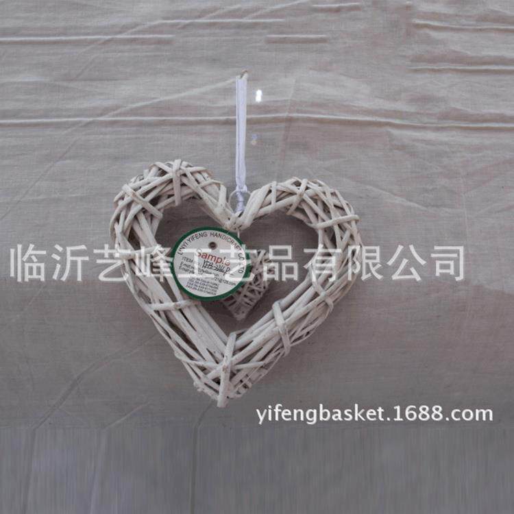 心中心装饰品创意套心挂件 柳条心形工艺品 厂家直销心形手工艺品