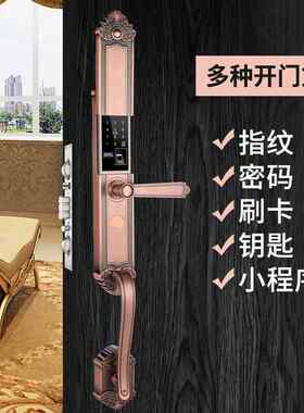 滑防盖指锁纹别墅大门式庭院盗门VHN滑盖密码锁欧复古全锌合金智