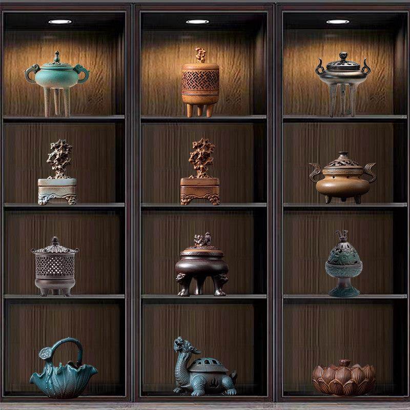 新中式茶室茶道禅意陶瓷青瓷盘彷古香炉室内檀香香薰炉香道摆件,餐饮具,茶道/香炉,淘宝优惠券,粉丝福利购,淘宝优惠卷