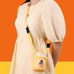 随行杯杯套 通用咖啡杯玻璃水杯手提斜挎背带便携保护套350-500ml