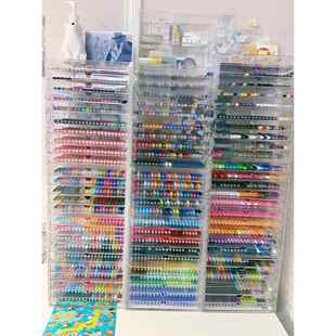 亚克力笔筒学生桌面文具收纳盒无品牌/量大容马克笔架创意彩笔明