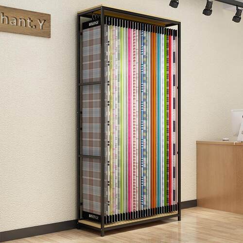 家纺展料示窗帘吊卡货架家纺架布艺地式落布507样品色卡陈列架子
