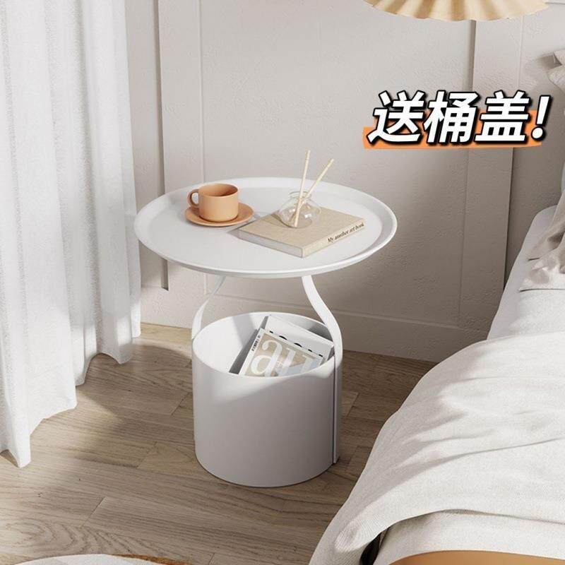 简约卧室床头柜现代客厅沙发边几北欧床边风铁艺储物收纳小边几