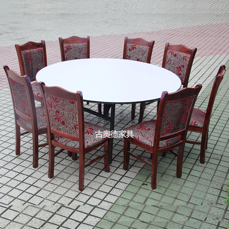 宴会圆台白色折叠圆圆折桌大圆桌饭店酒店家用可叠无品牌/桌桌子