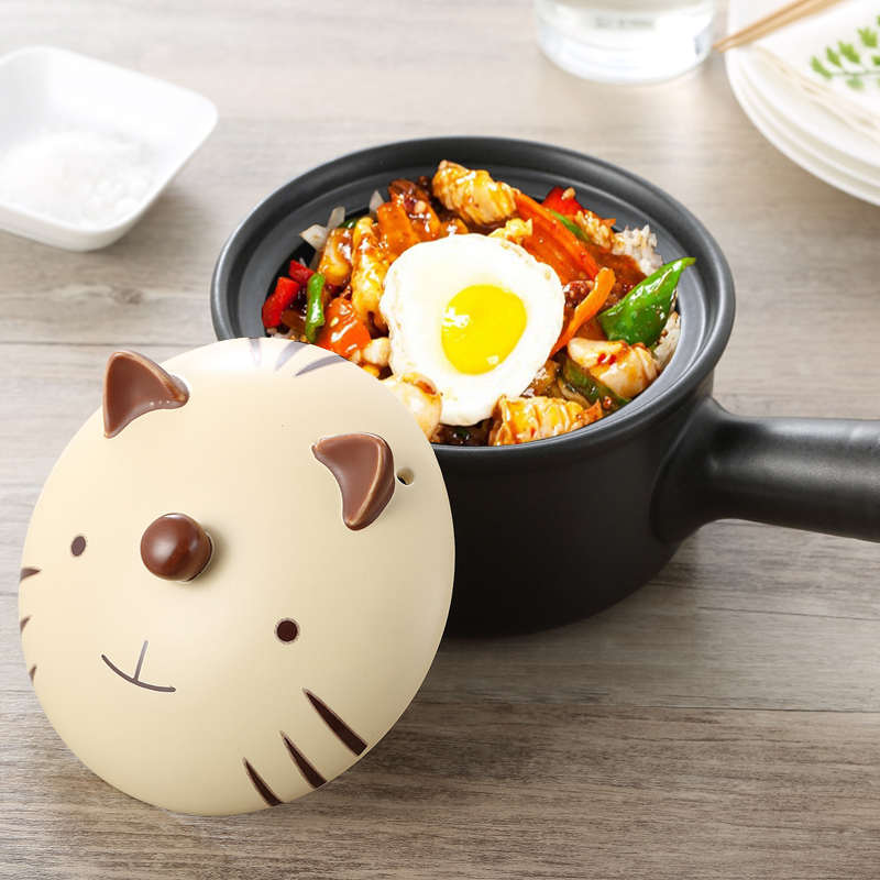 奶锅热奶锅迷你小锅宝宝锅陶瓷单柄砂锅宝宝辅食锅创意煮泡面锅