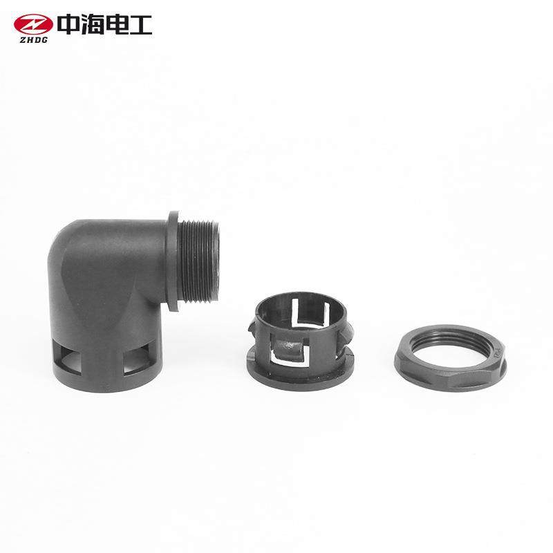 AD34.5PM型线管穿90G度快度速接软头波纹管601直角弯头直角接头