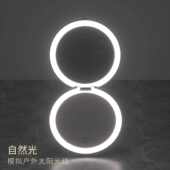 礼品led化妆镜便携折叠双面补妆镜三色灯手持迷你口袋小镜子