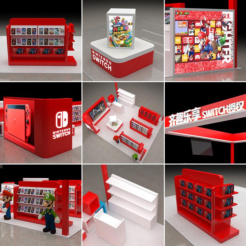 商场爆款/游戏中柜防暴玻璃层展示防盗岛机多系统炫彩游戏机展示