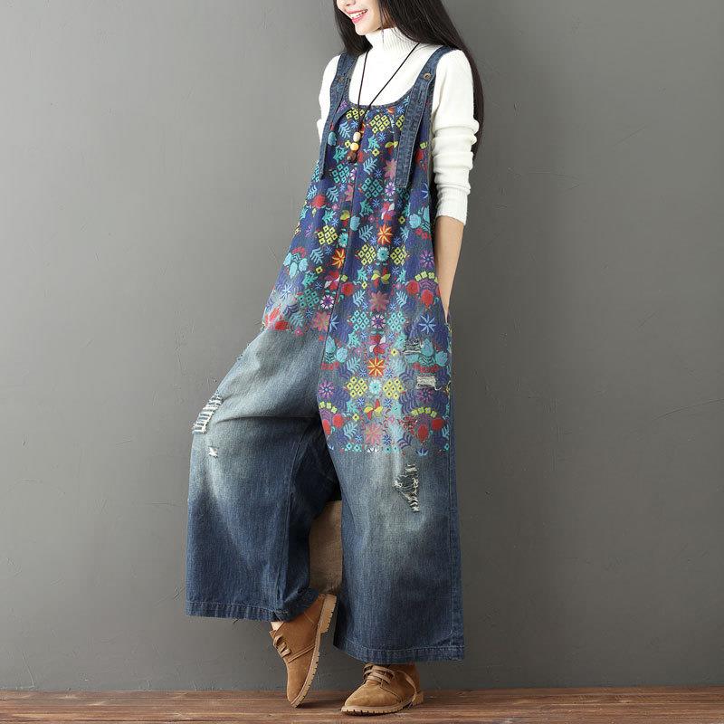 wide overalls white size womens worn leg wandering jeans