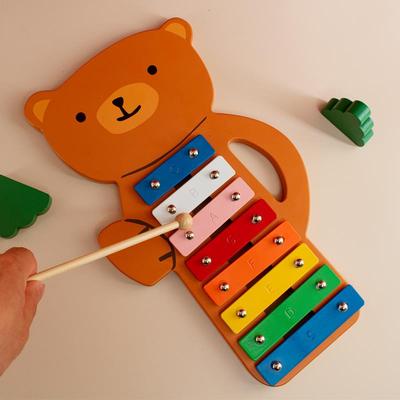 高档儿童八手敲琴宝音宝智8个月敲乐打小木琴5音益音早教打击乐器