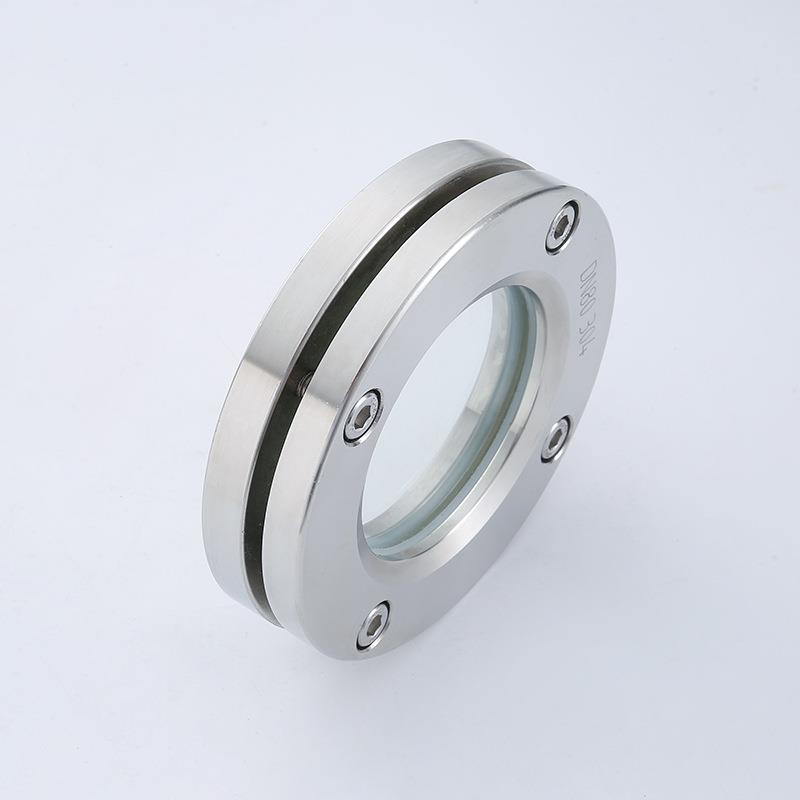 不锈钢对夹视镜KJ厂家直销04管道视直式通镜刮板玻璃法兰视镜