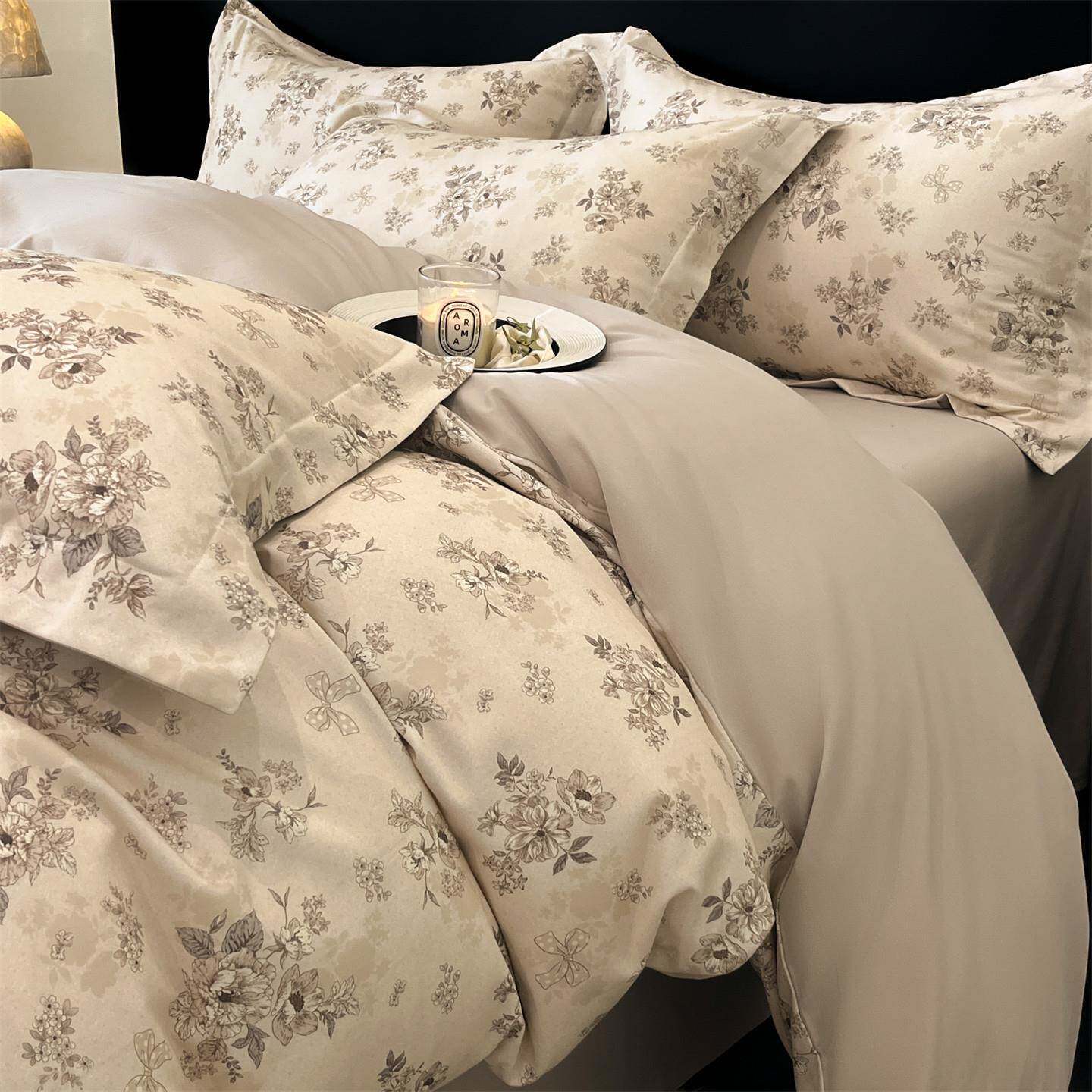 A类全棉纯棉加厚磨毛四件套2025秋冬款床单床笠被套床上用品套件