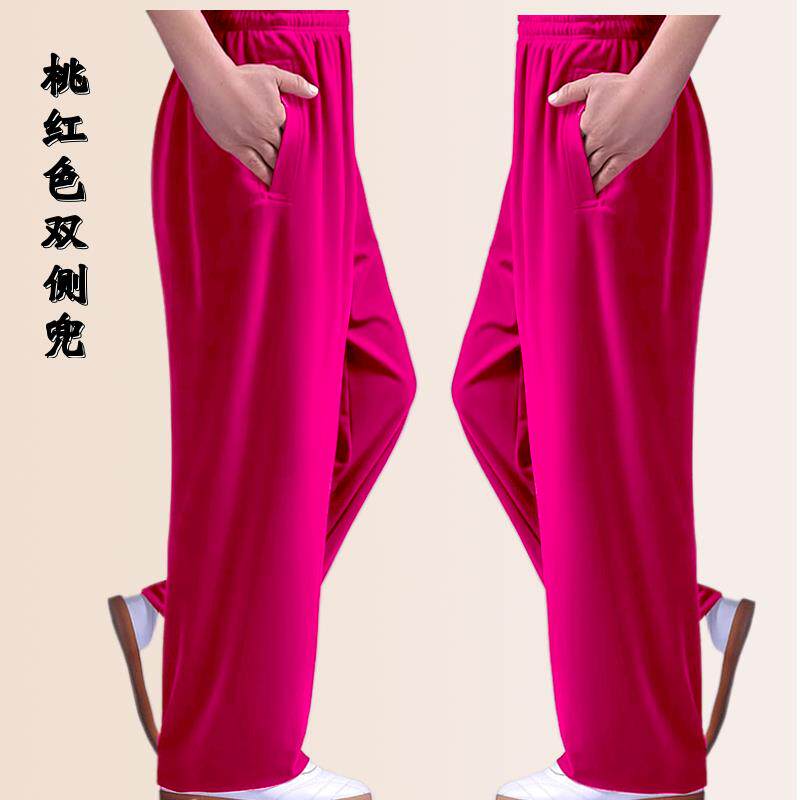 高档秋冬季太服金丝绒太极裤男女侧练兜款加厚不倒绒武灯极笼裤术