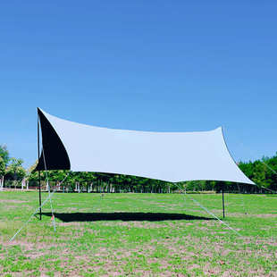 黑胶天幕户外牛津布涤棉天幕露营帐篷防雨防晒天幕布沙滩遮阳棚露