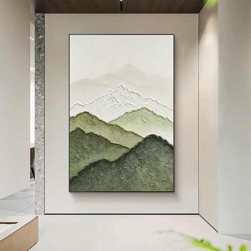 背有靠山手绘油画高级感客厅沙发背景墙装饰画抽象走廊玄关挂画