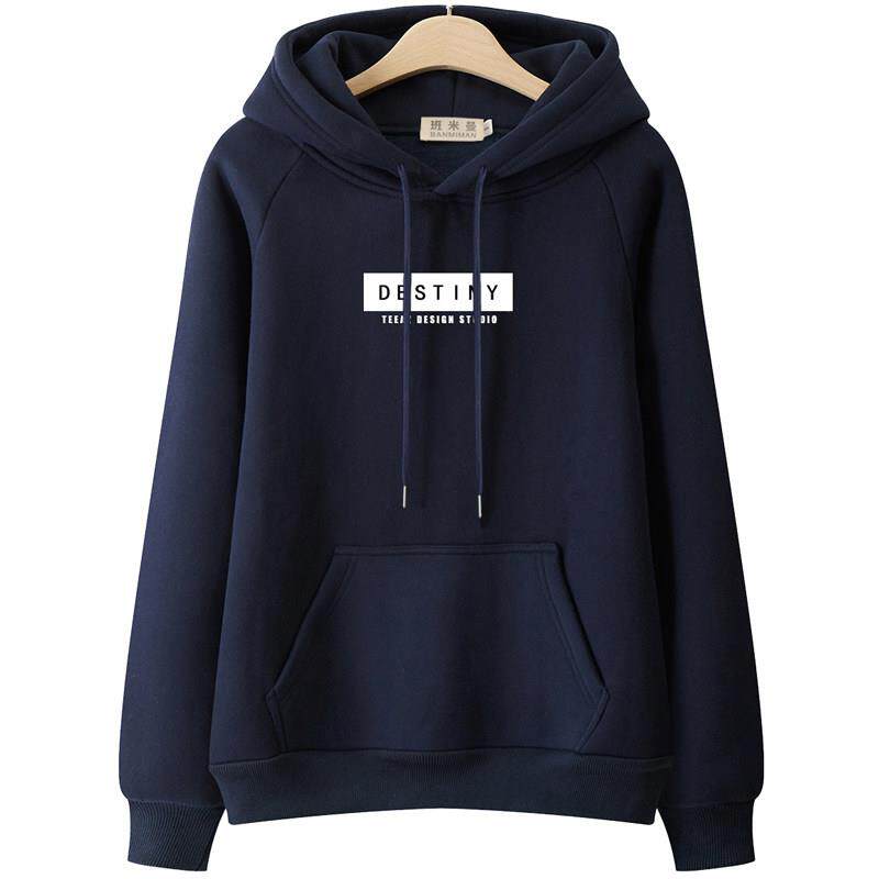 潮牌2025秋冬新款连帽卫衣女士加绒加厚韩版大码宽松外套薄款上衣