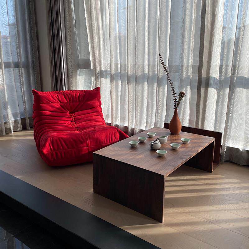 2025新款毛毛虫沙发客厅卧室懒人沙发小户型家俱休闲 轻奢布艺沙