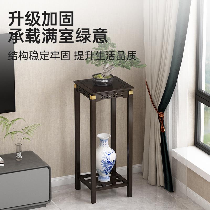 式阳台架大中厅用花花卉置物架室内加粗摆楠竹花盆无品牌/架绿萝