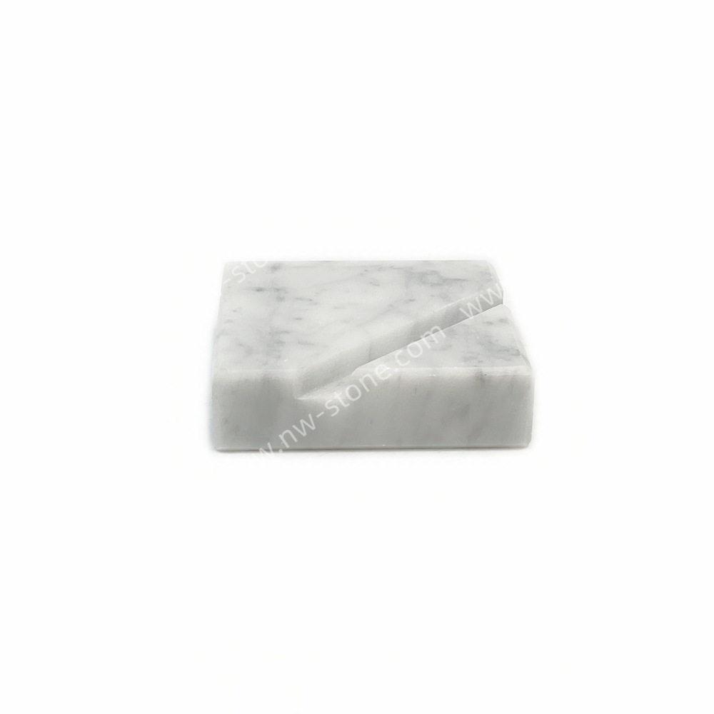 天然大理石名片夹创意桌面收纳卡片盒名片座照片夹名片架托