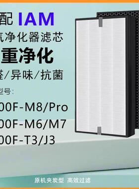 适配IAM空气净化器KJ500F滤芯800F/M6/M7/T3/J3/A1过滤网 M8PRO
