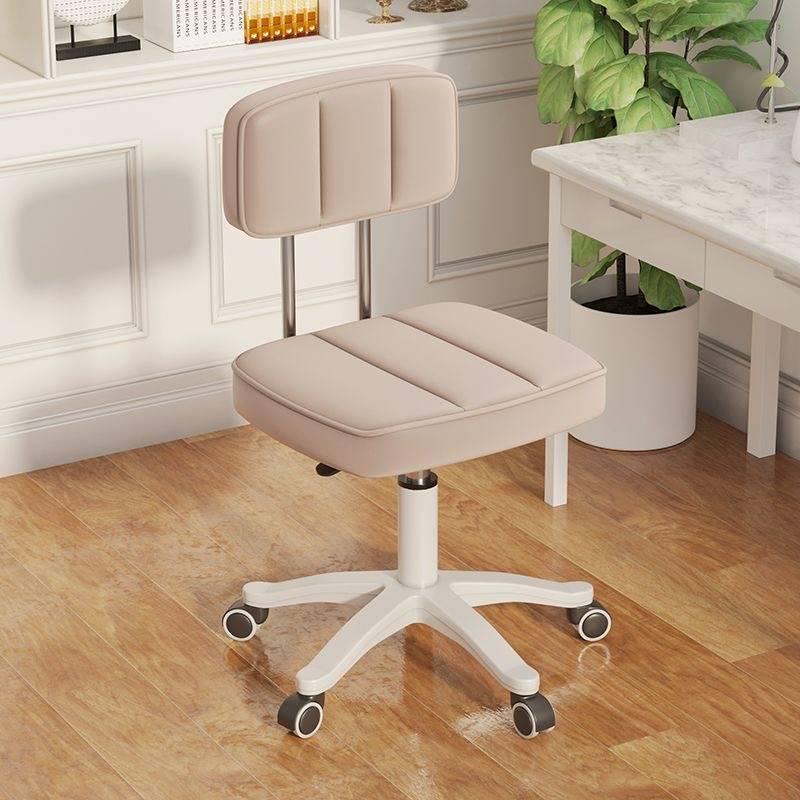 靠背椅子家用圆凳美容院专用凳子滑轮理发店发廊旋转升降电脑椅