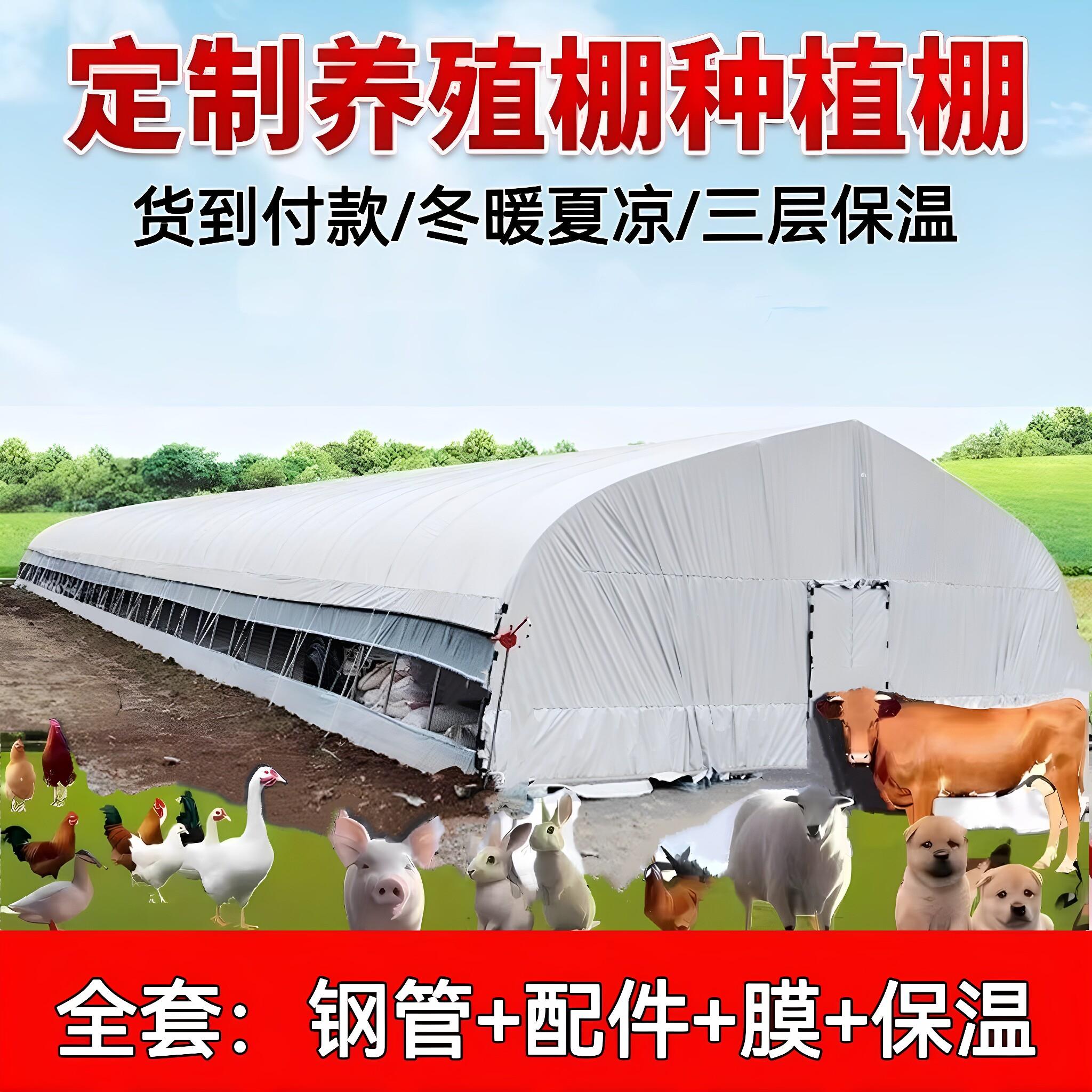养殖大棚全套大棚骨架拱棚支架保温养鸡棚羊棚牛棚养猪大棚种植棚