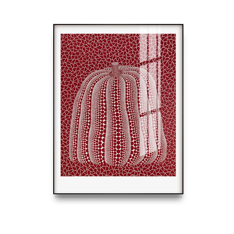 客厅装饰画铝合金有机玻璃画草间弥生南瓜禅意北欧抽象挂画