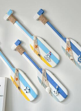 地中海50CM船桨挂件海洋风装饰幼儿园儿童房墙面壁挂橱窗沙滩主题
