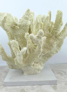 创意0233北欧风K格仿真珊瑚树视脂摆件简约样几板房客厅电柜茶家